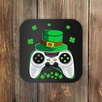 Video Game Controller Irish Gamer St Patricks Day Coaster thumb 0