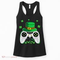 Video Game Controller Irish Gamer St Patricks Day Women's Tank Top thumb 0