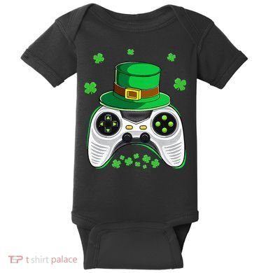 Video Game Controller Irish Gamer St Patricks Day Baby Bodysuit