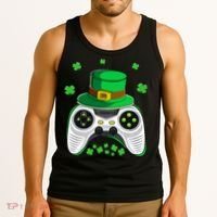 Video Game Controller Irish Gamer St Patricks Day Tank Top thumb 3