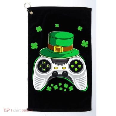 Video Game Controller Irish Gamer St Patricks Day Golf Towel