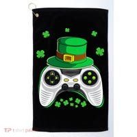 Video Game Controller Irish Gamer St Patricks Day Golf Towel thumb 0