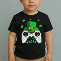 Video Game Controller Irish Gamer St Patricks Day Toddler T-Shirt thumb 2