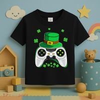 Video Game Controller Irish Gamer St Patricks Day Toddler T-Shirt thumb 3