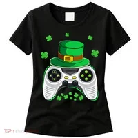 Video Game Controller Irish Gamer St Patricks Day Women's T-Shirt thumb 0