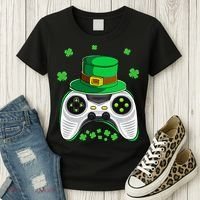 Video Game Controller Irish Gamer St Patricks Day Women's T-Shirt thumb 3
