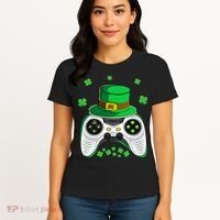 Video Game Controller Irish Gamer St Patricks Day Women's T-Shirt thumb 4