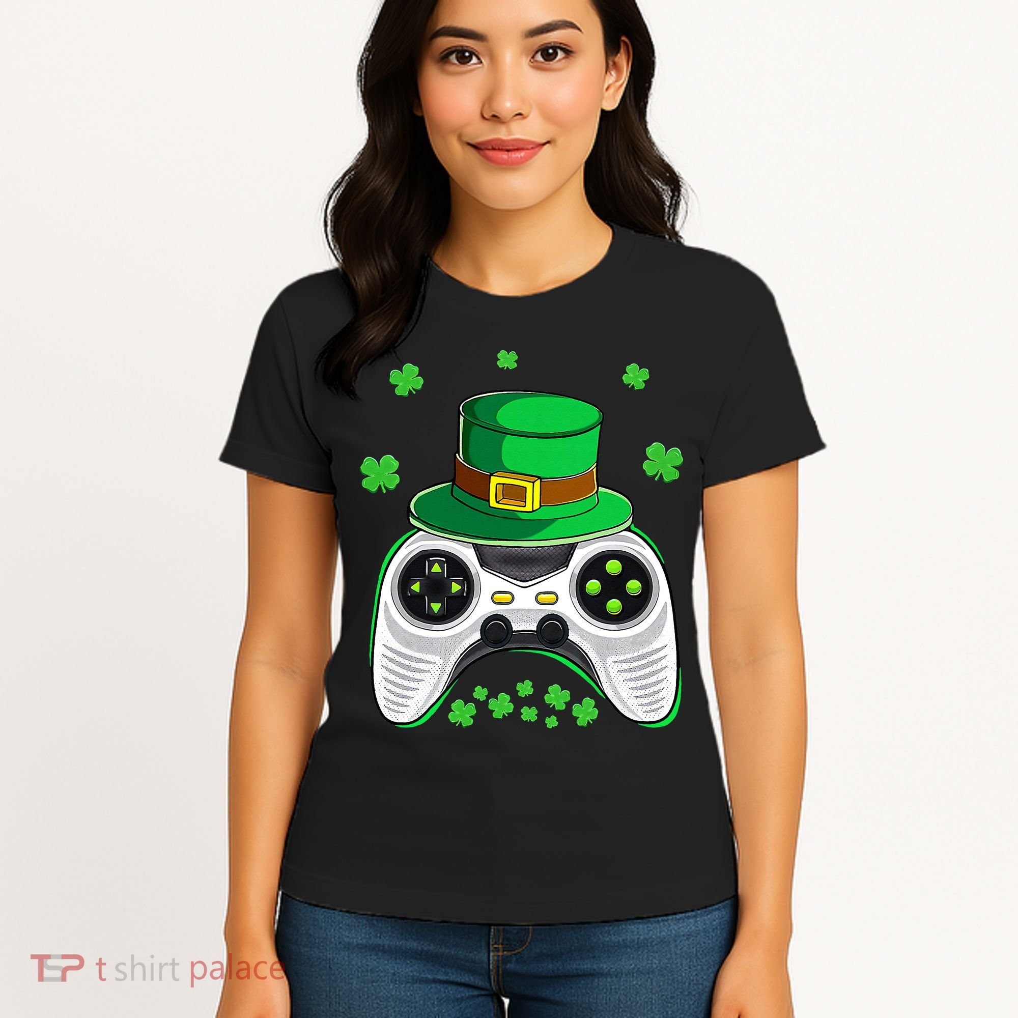 Video Game Controller Irish Gamer St Patricks Day Women's T-Shirt