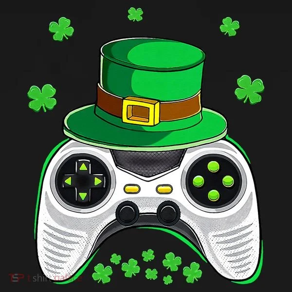 Video Game Controller Irish Gamer St Patricks Day Women's T-Shirt