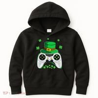Video Game Controller Irish Gamer St Patricks Day Kids Hoodie thumb 0