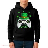 Video Game Controller Irish Gamer St Patricks Day Kids Hoodie thumb 4
