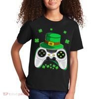 Video Game Controller Irish Gamer St Patricks Day Kids T-Shirt thumb 2