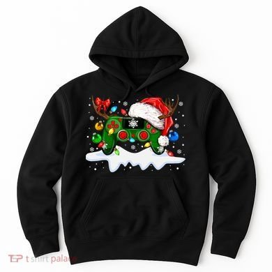 Video Game Controller Christmas Santa Hat Gamer Hoodie