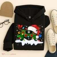 Video Game Controller Christmas Santa Hat Gamer Hoodie thumb 4