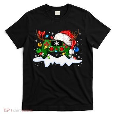 Video Game Controller Christmas Santa Hat Gamer T-Shirt