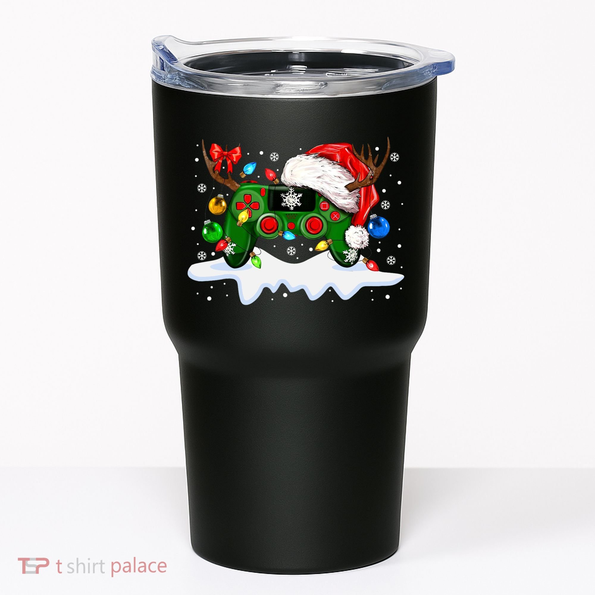 Video Game Controller Christmas Santa Hat Gamer Tumbler