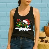 Video Game Controller Christmas Santa Hat Gamer Women's Tank Top thumb 2