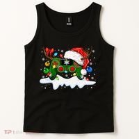 Video Game Controller Christmas Santa Hat Gamer Tank Top thumb 2