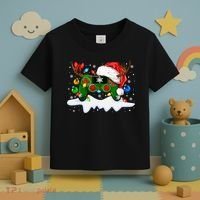 Video Game Controller Christmas Santa Hat Gamer Toddler T-Shirt thumb 3