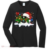 Video Game Controller Christmas Santa Hat Gamer Women's Long Sleeve Shirt thumb 0