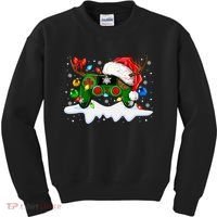 Video Game Controller Christmas Santa Hat Gamer Kids Sweatshirt thumb 0