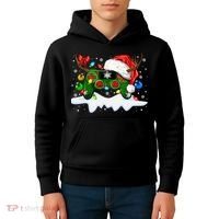 Video Game Controller Christmas Santa Hat Gamer Kids Hoodie thumb 4