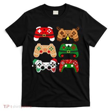 Video Game Controller Christmas Santa Hat Gamer T-Shirt