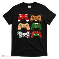 Video Game Controller Christmas Santa Hat Gamer T-Shirt thumb 0