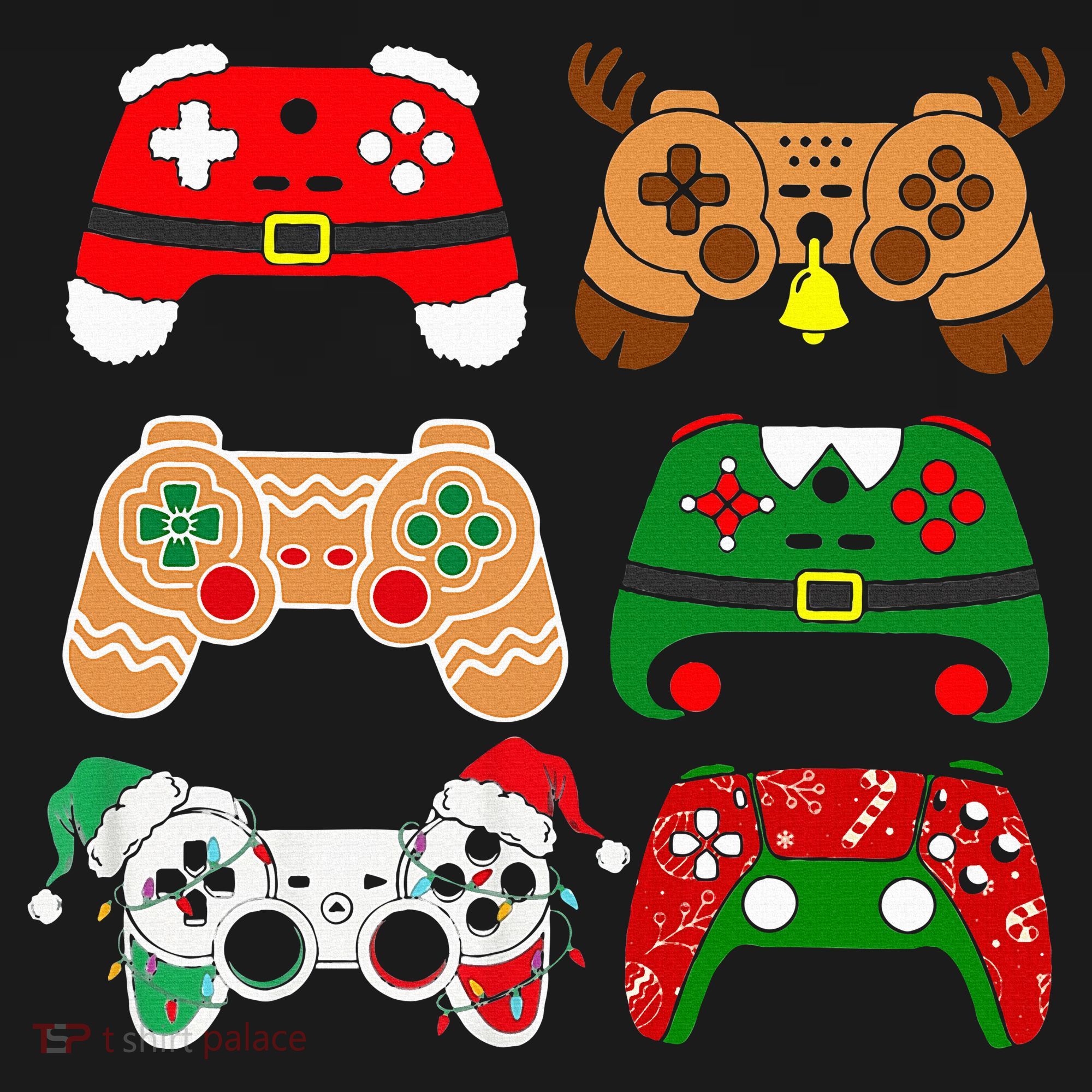 Video Game Controller Christmas Santa Hat Gamer Visor