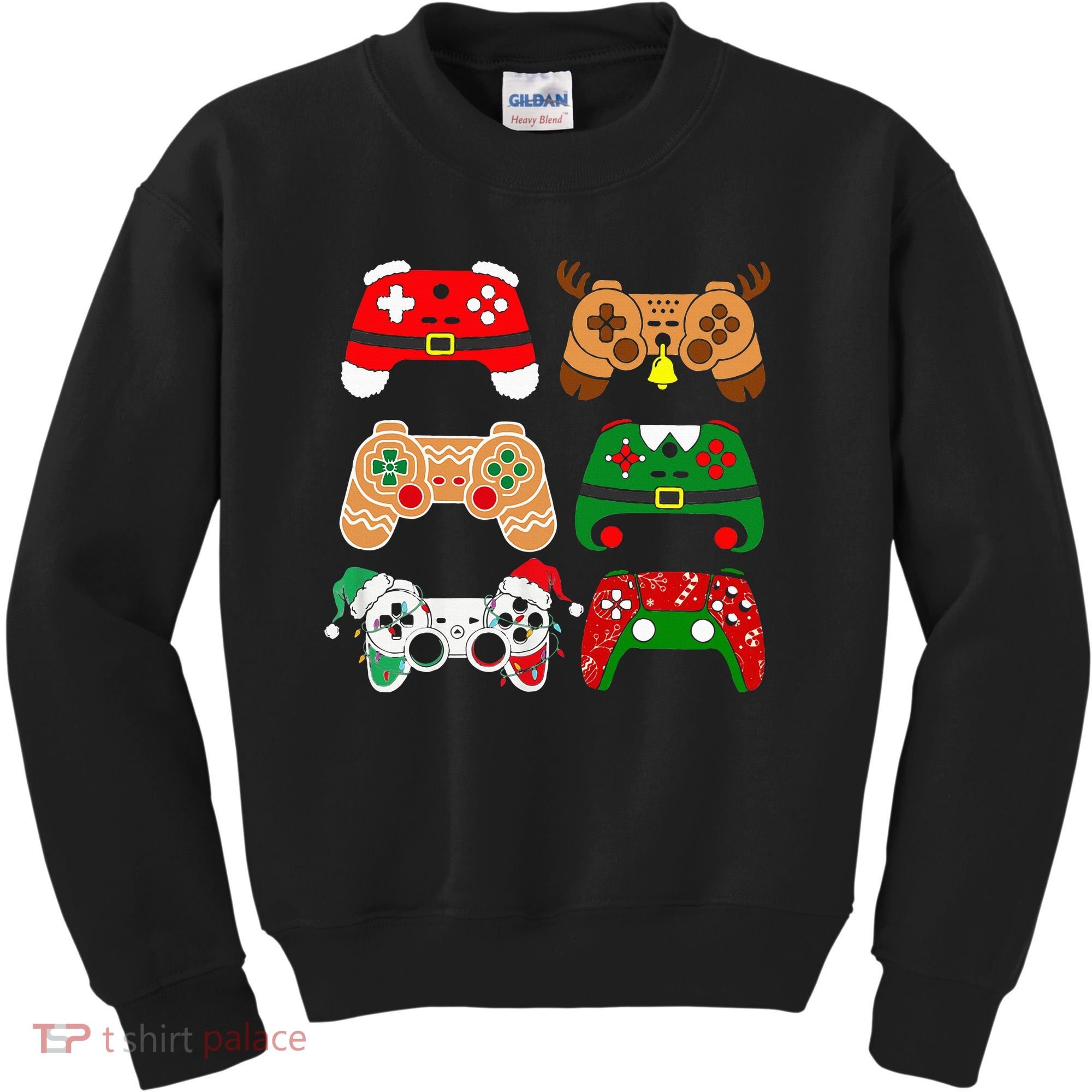Video Game Controller Christmas Santa Hat Gamer Kids Sweatshirt
