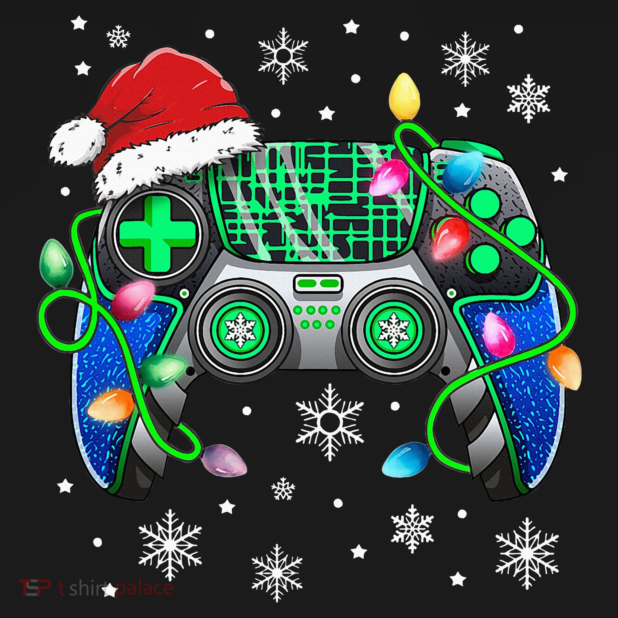 Video Game Controller Christmas Santa Hat Gamer Hoodie