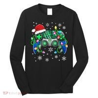 Video Game Controller Christmas Santa Hat Gamer Long Sleeve Shirt thumb 0