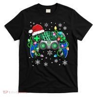 Video Game Controller Christmas Santa Hat Gamer T-Shirt thumb 0