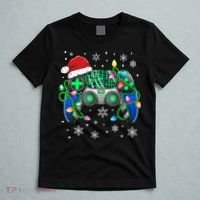 Video Game Controller Christmas Santa Hat Gamer T-Shirt thumb 5