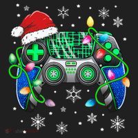 Video Game Controller Christmas Santa Hat Gamer Beanie thumb 2