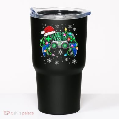Video Game Controller Christmas Santa Hat Gamer Tumbler