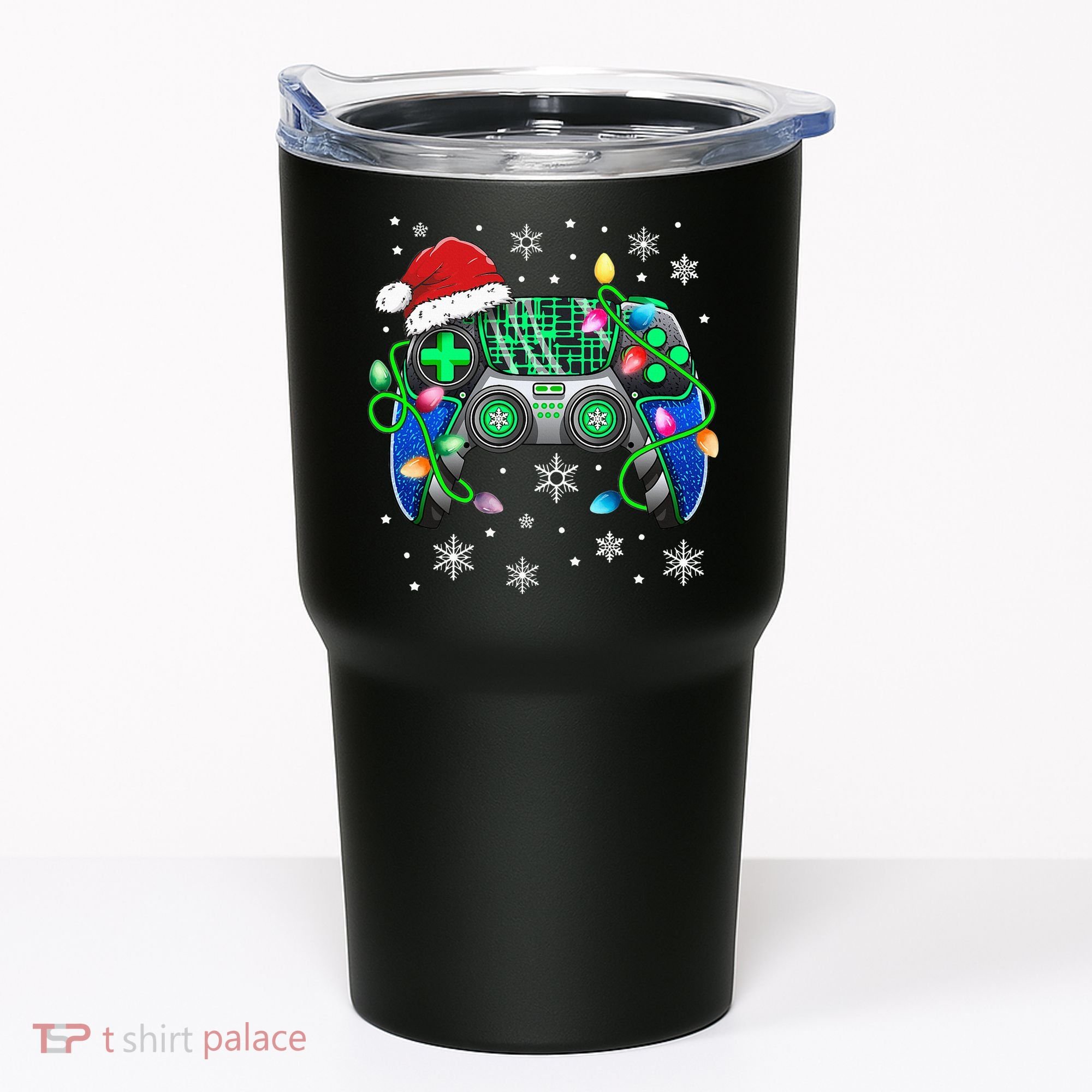 Video Game Controller Christmas Santa Hat Gamer Tumbler