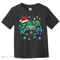 Video Game Controller Christmas Santa Hat Gamer Toddler T-Shirt thumb 0