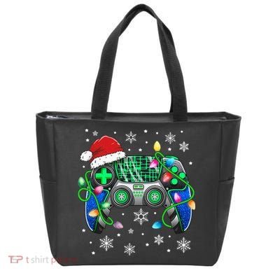 Video Game Controller Christmas Santa Hat Gamer Tote Bag