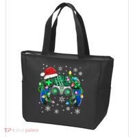 Video Game Controller Christmas Santa Hat Gamer Tote Bag thumb 3