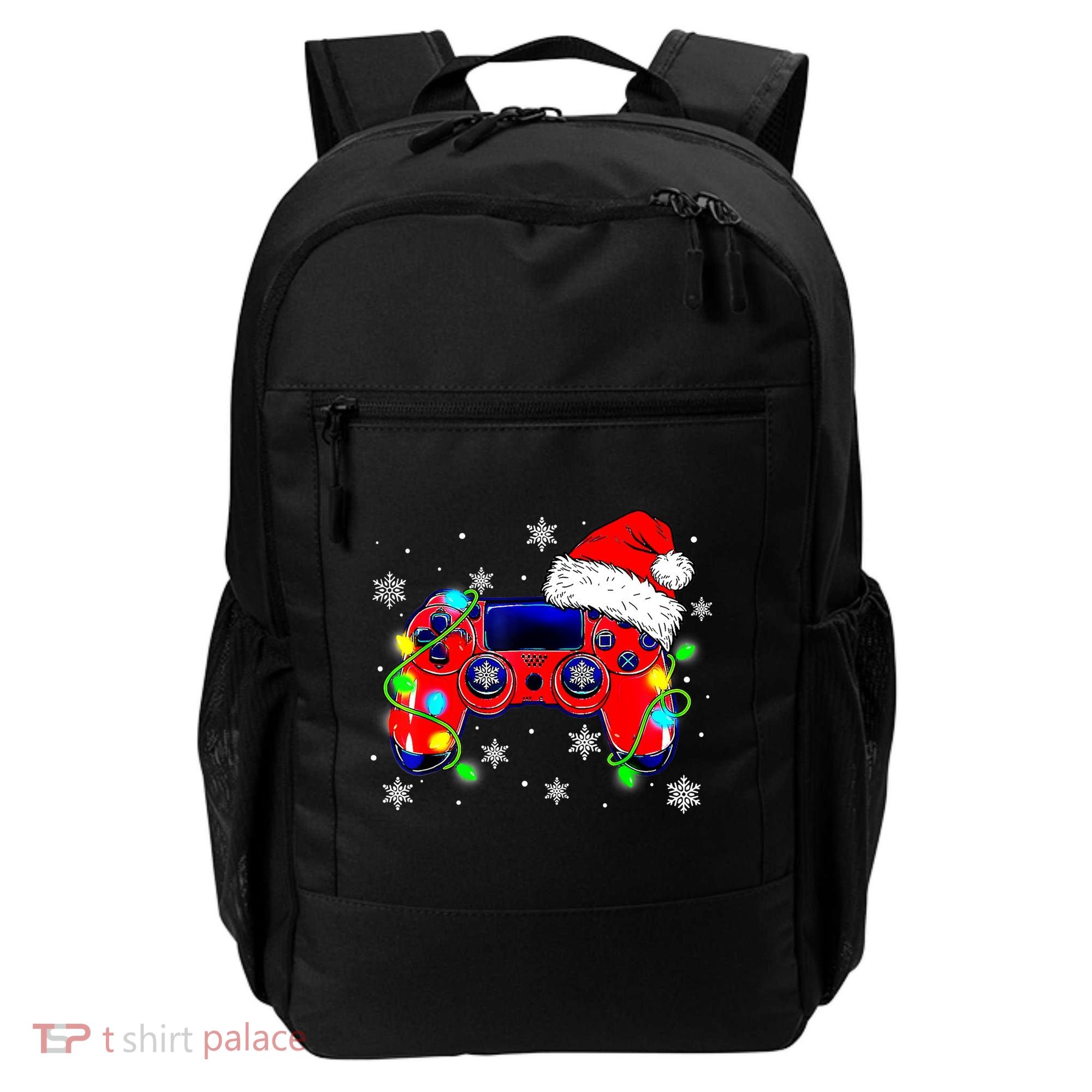 Video Game Controller Christmas Santa Hat Gamer Cute Gift Backpack