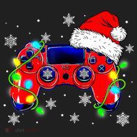 Video Game Controller Christmas Santa Hat Gamer Cute Gift Beanie thumb 2