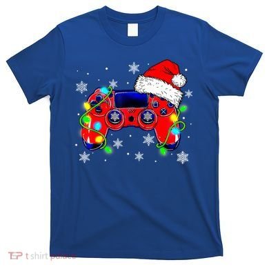 Video Game Controller Christmas Santa Hat Gamer Cute Gift T-Shirt