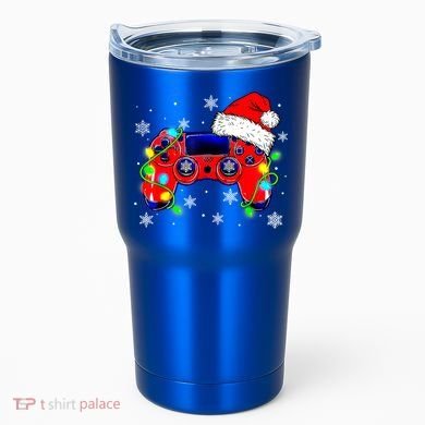 Video Game Controller Christmas Santa Hat Gamer Cute Gift Tumbler