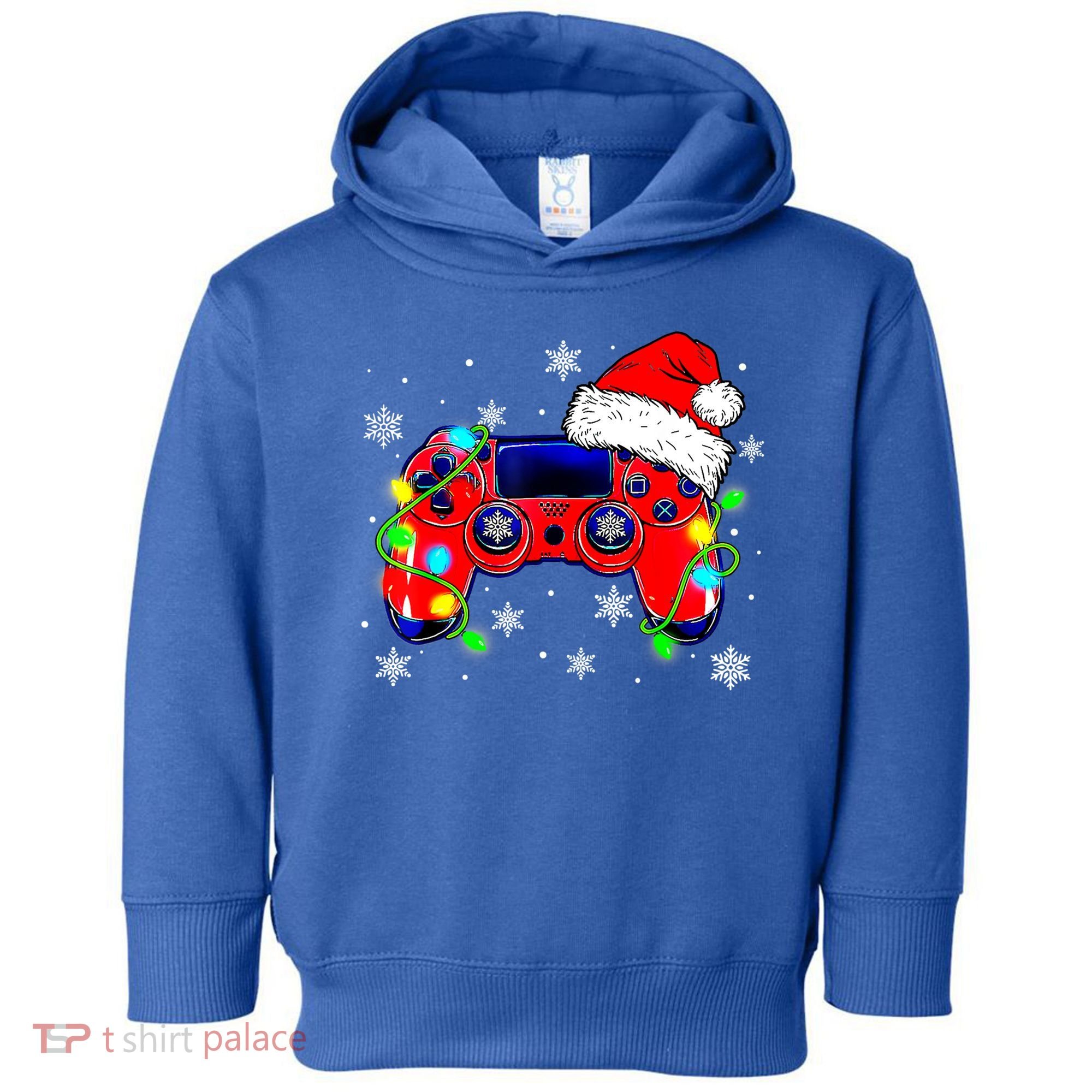 Video Game Controller Christmas Santa Hat Gamer Cute Gift Toddler Hoodie