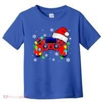 Video Game Controller Christmas Santa Hat Gamer Cute Gift Toddler T-Shirt thumb 0