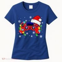 Video Game Controller Christmas Santa Hat Gamer Cute Gift Women's T-Shirt thumb 0