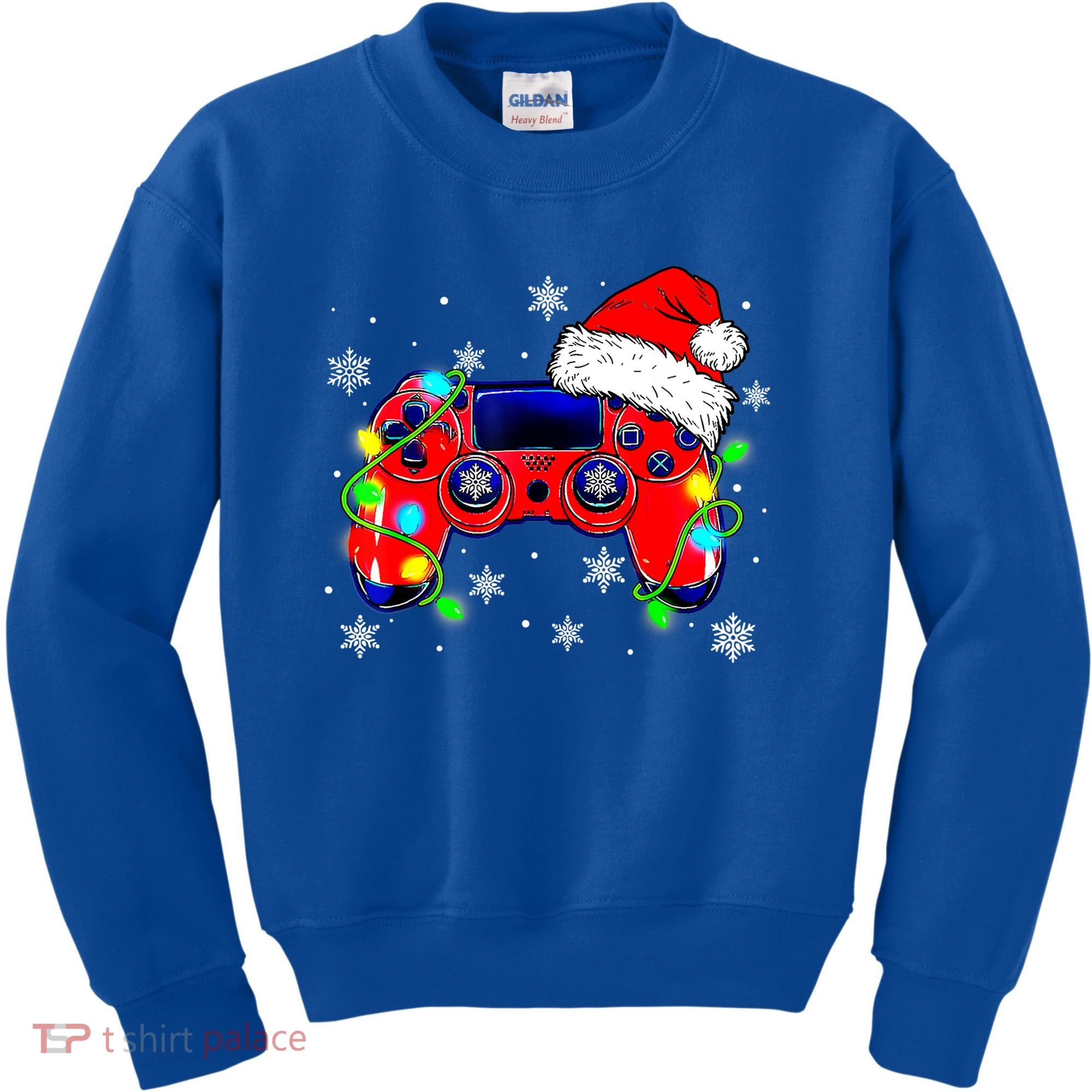 Video Game Controller Christmas Santa Hat Gamer Cute Gift Kids Sweatshirt
