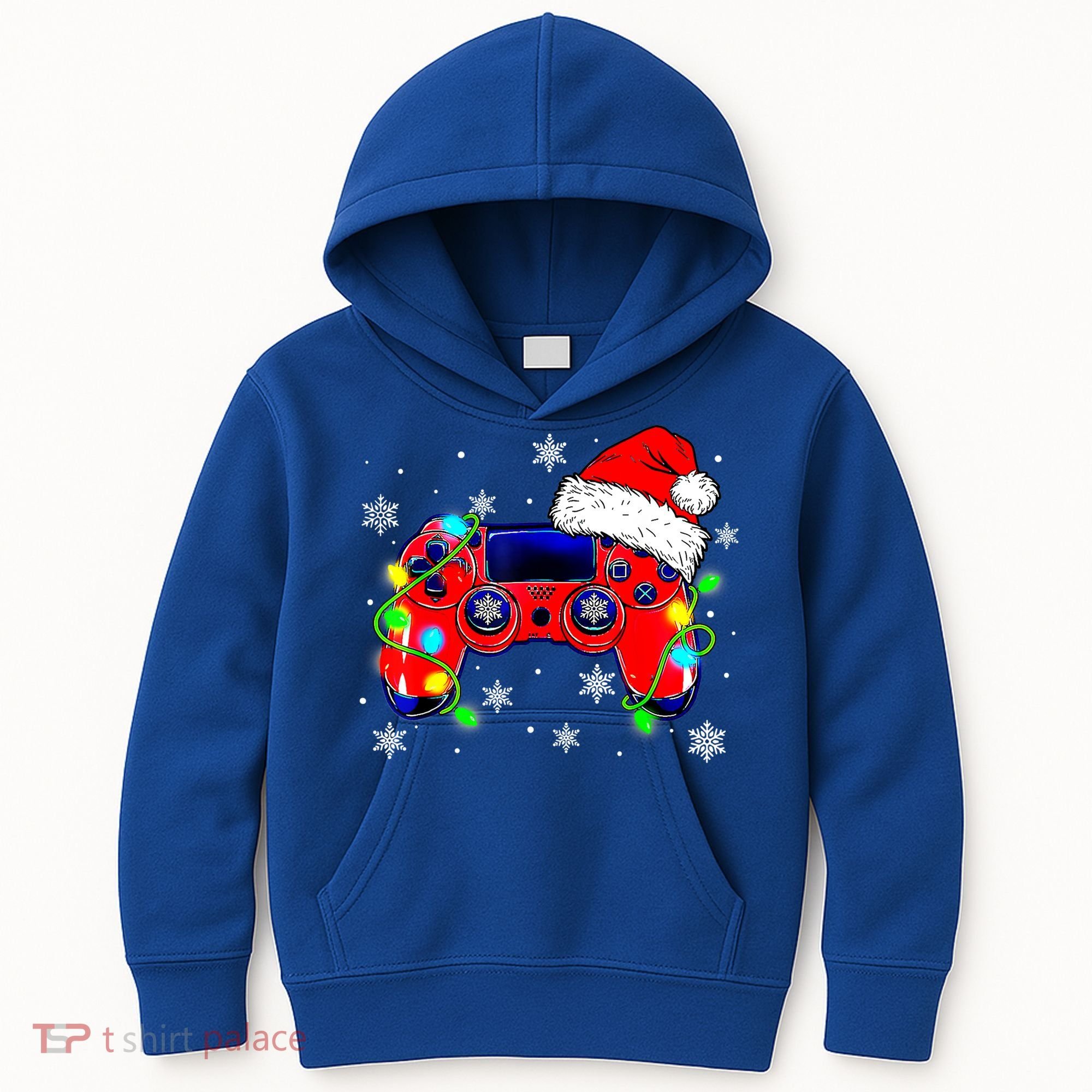 Video Game Controller Christmas Santa Hat Gamer Cute Gift Kids Hoodie