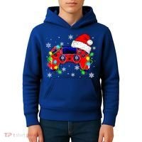 Video Game Controller Christmas Santa Hat Gamer Cute Gift Kids Hoodie thumb 4